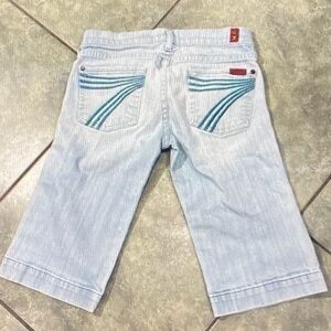 7 For All Mankind Sky Blue Women's Bermudas